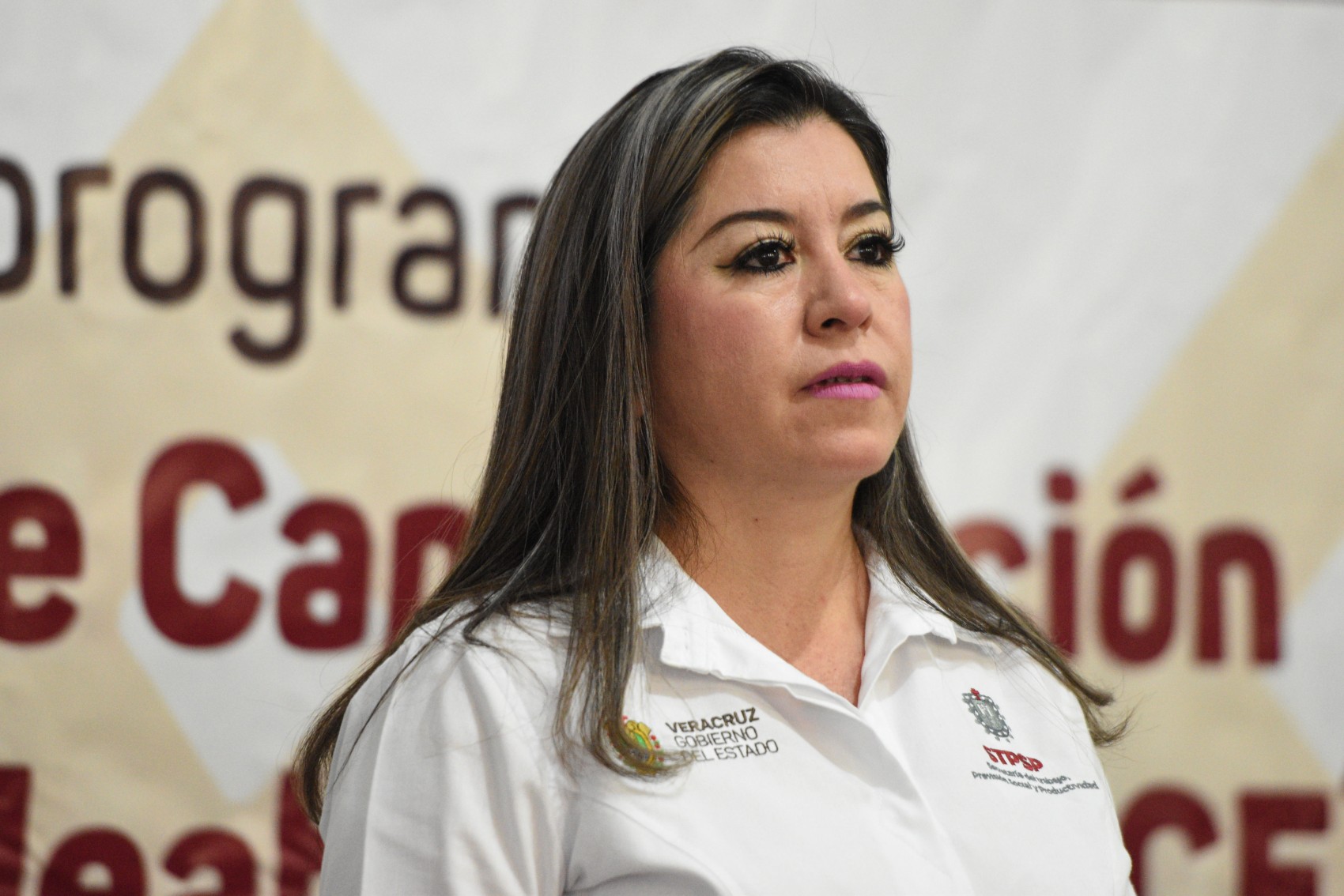 La secretaria del trabajo, María Guadalupe Argüelles