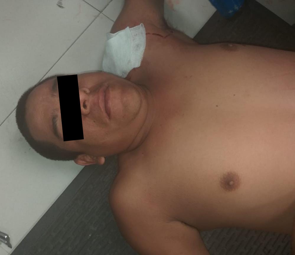 Elemento de Semar frustra asalto en OXXO de Díaz Mirón y Bolívar