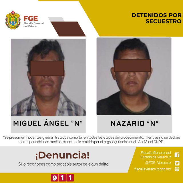 Aseguran a dos presuntos  secuestradores en Córdoba