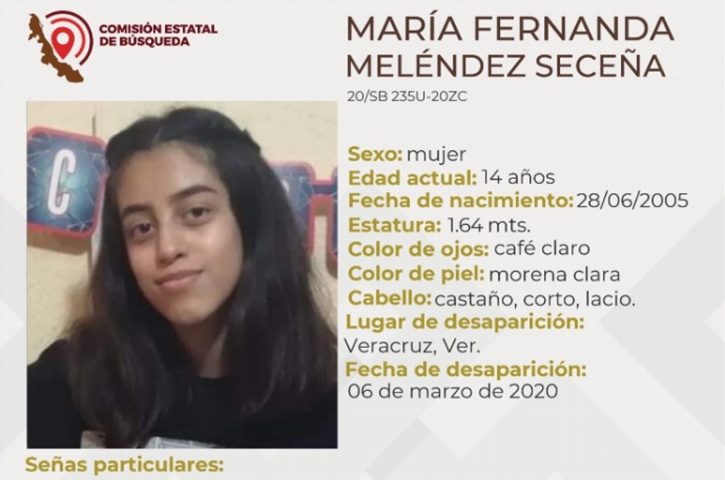 Reportan desaparición de joven de 14 años en Veracruz