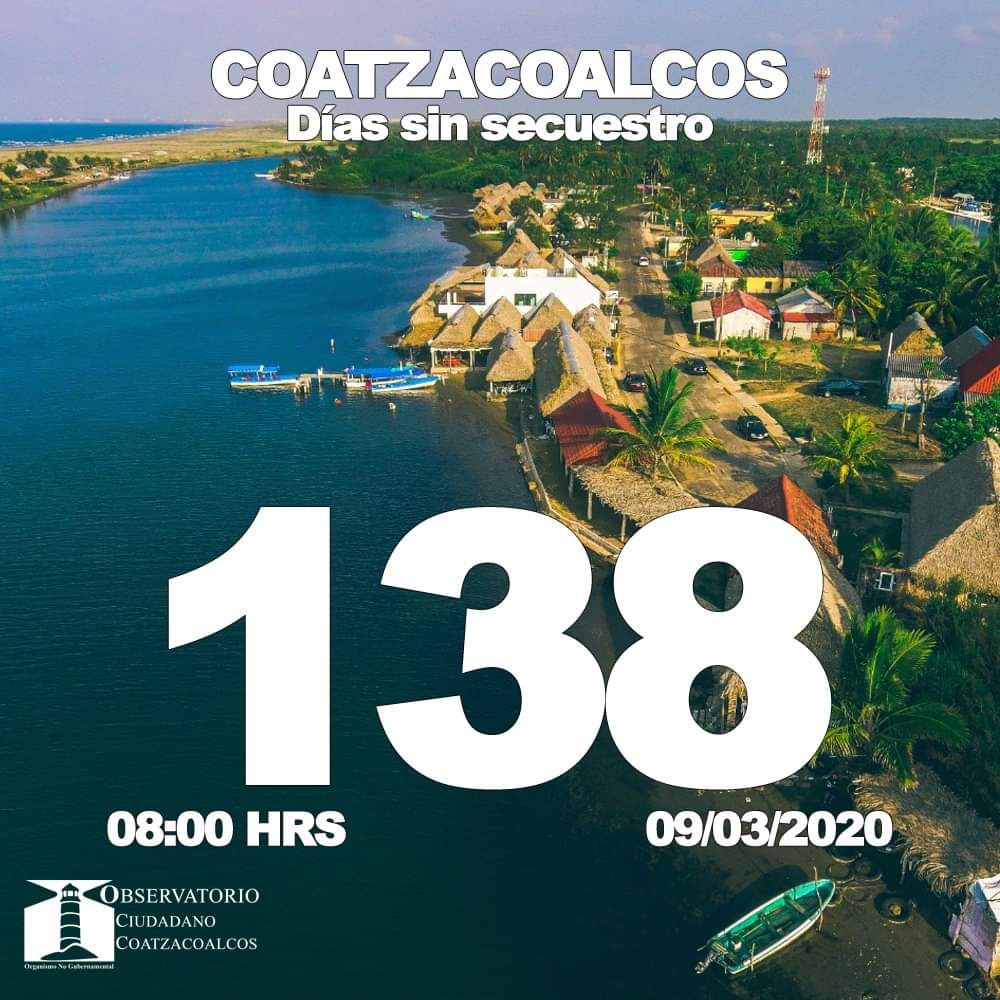 Terminó racha de 138 días sin secuestros en Coatza, tres casos en una semana