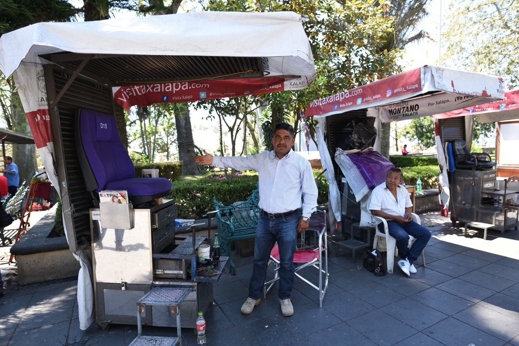 Hay días en que betuneros del  Parque Juárez no dan un solo servicio