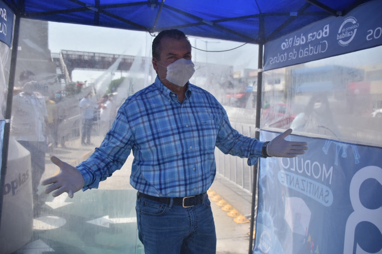 Boca del Río instala módulos de sanitización ciudadana ante contingencia de Covid-19
