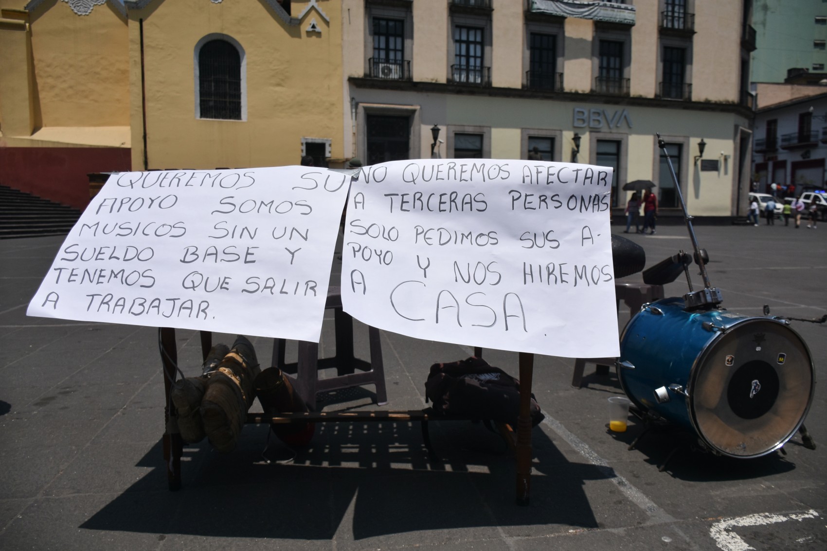 Músicos de marimba se despiden de las calles de Xalapa