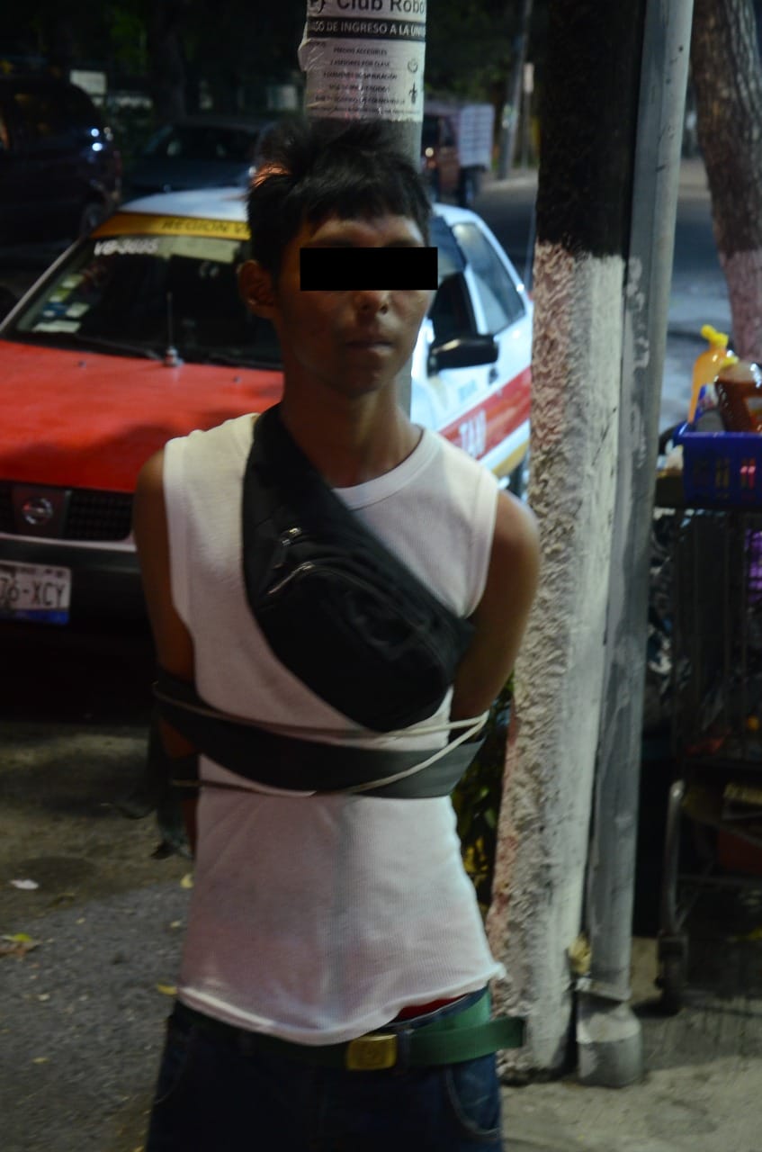 Detienen a asalta taxistas  en pleno centro de Veracruz
