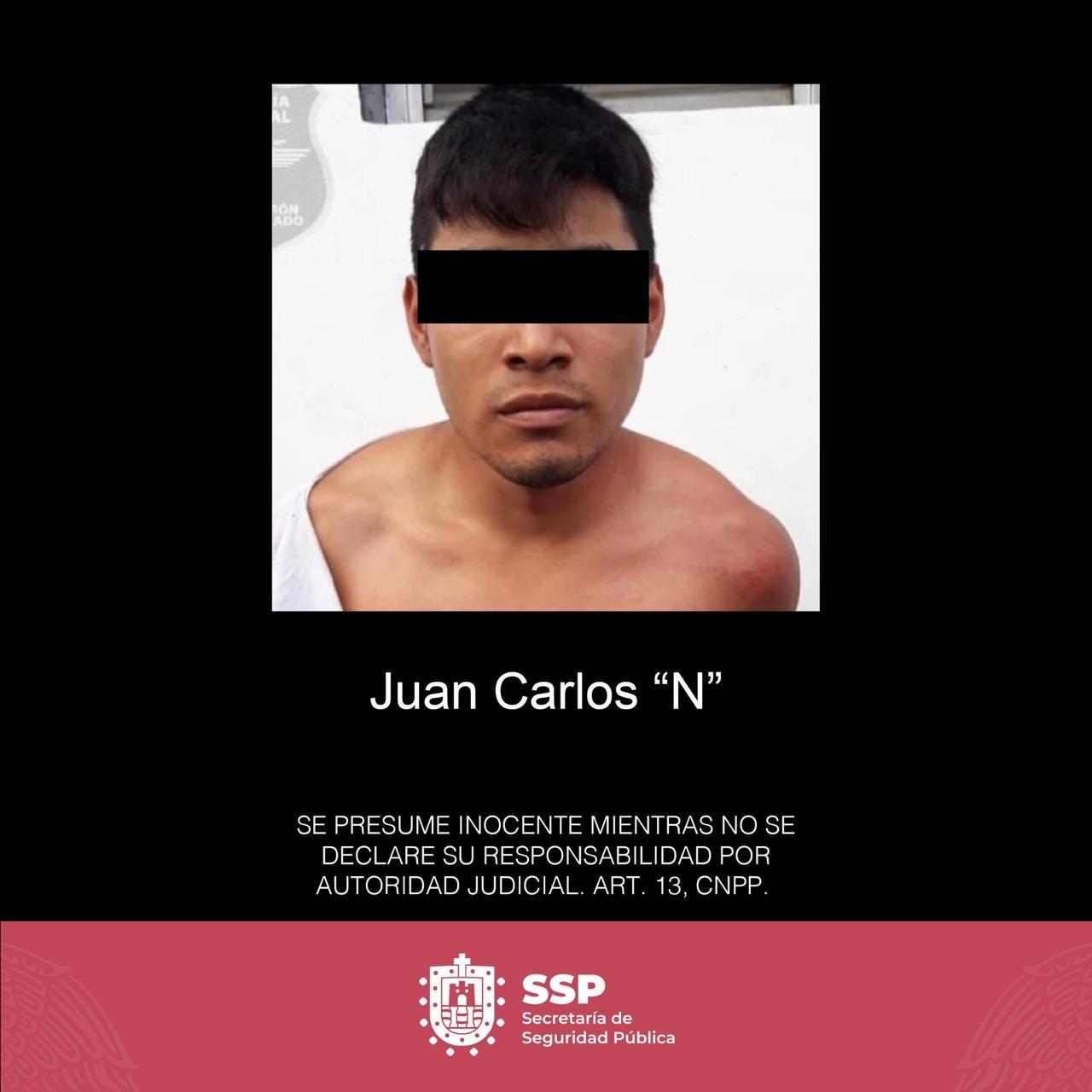 Aprehende SSP a dos personas por robo a negocio y recupera tres vehículos