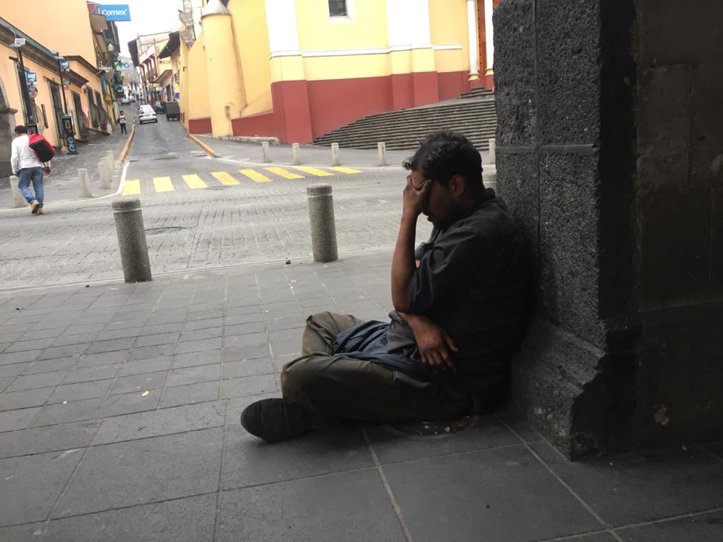Indigentes son ahora dueños de las calles del centro histórico de Xalapa