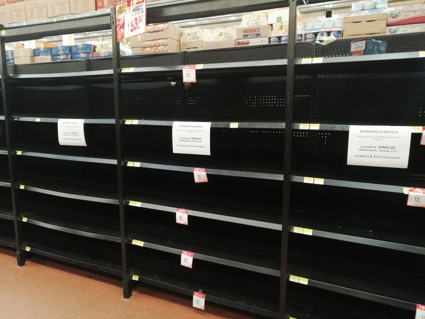 Temen escasez de productos de la canasta básica este mes de mayo