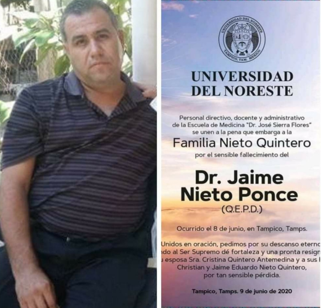 Fallece médico de la Jurisdicción Sanitaria 1 por COVID-19