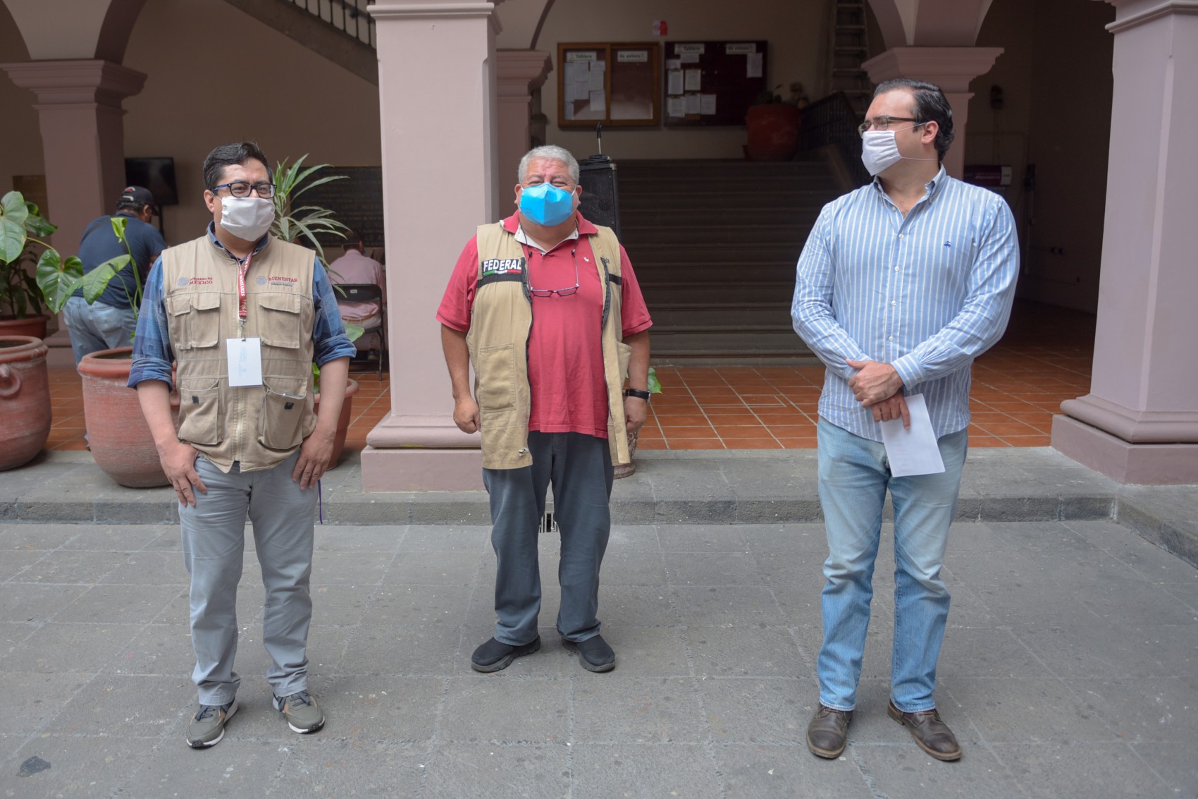 Visita del Presidente a Xalapa,  con Sana Distancia