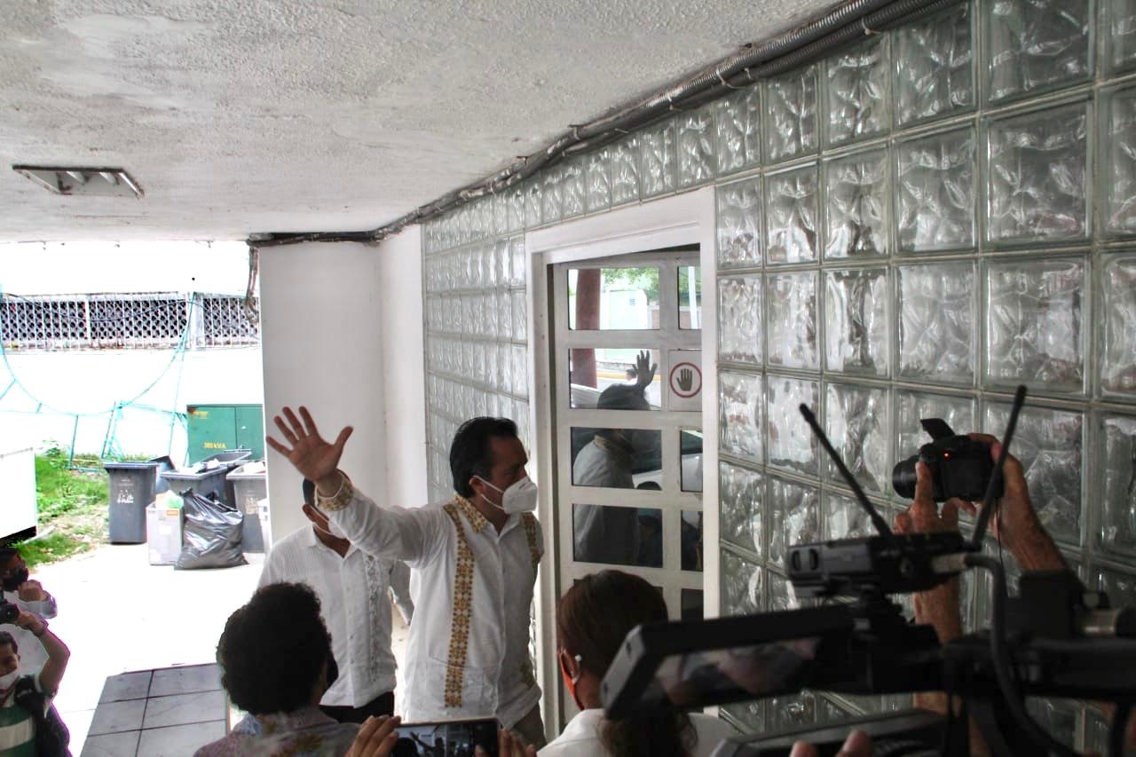 Por temor al Covid-19, Cuitláhuac García se escabulle de la prensa y de la gente