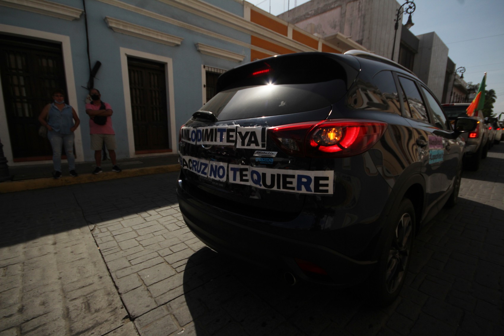 Realizan la cuarta caravana anti AMLO en Veracruz puerto