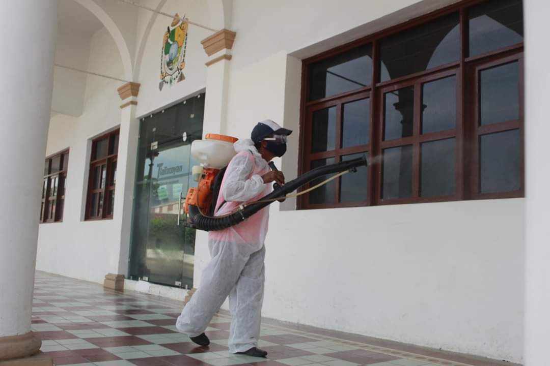Suspenden actividad en palacio municipal de Tlalixcoyan por alza de contagios de coronavirus