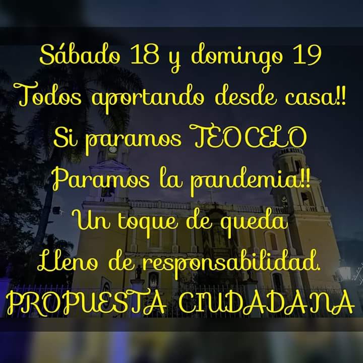 Ciudadanía propone toque de queda en Teocelo este fin de semana