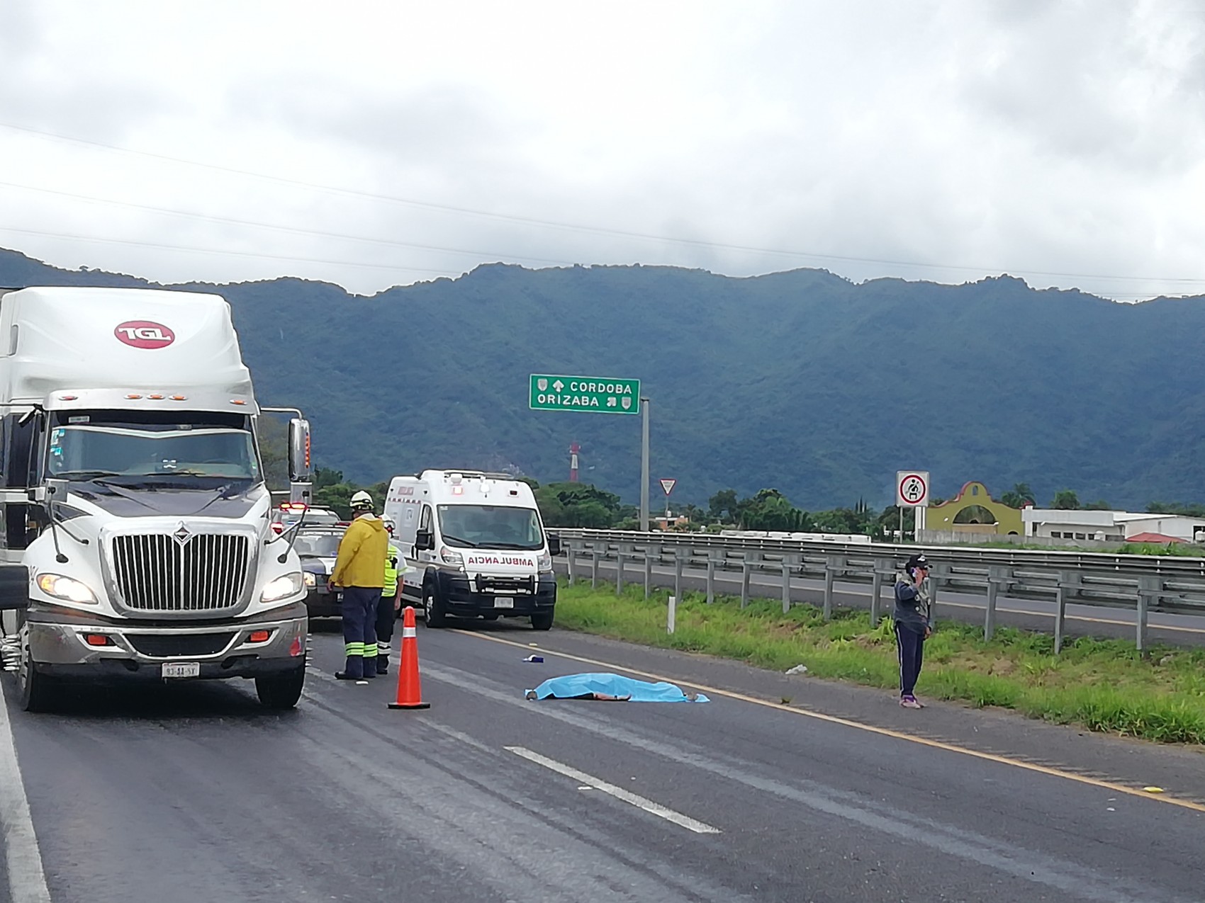 Adulto mayor muere atropellado  en la autopista Córdoba-Puebla