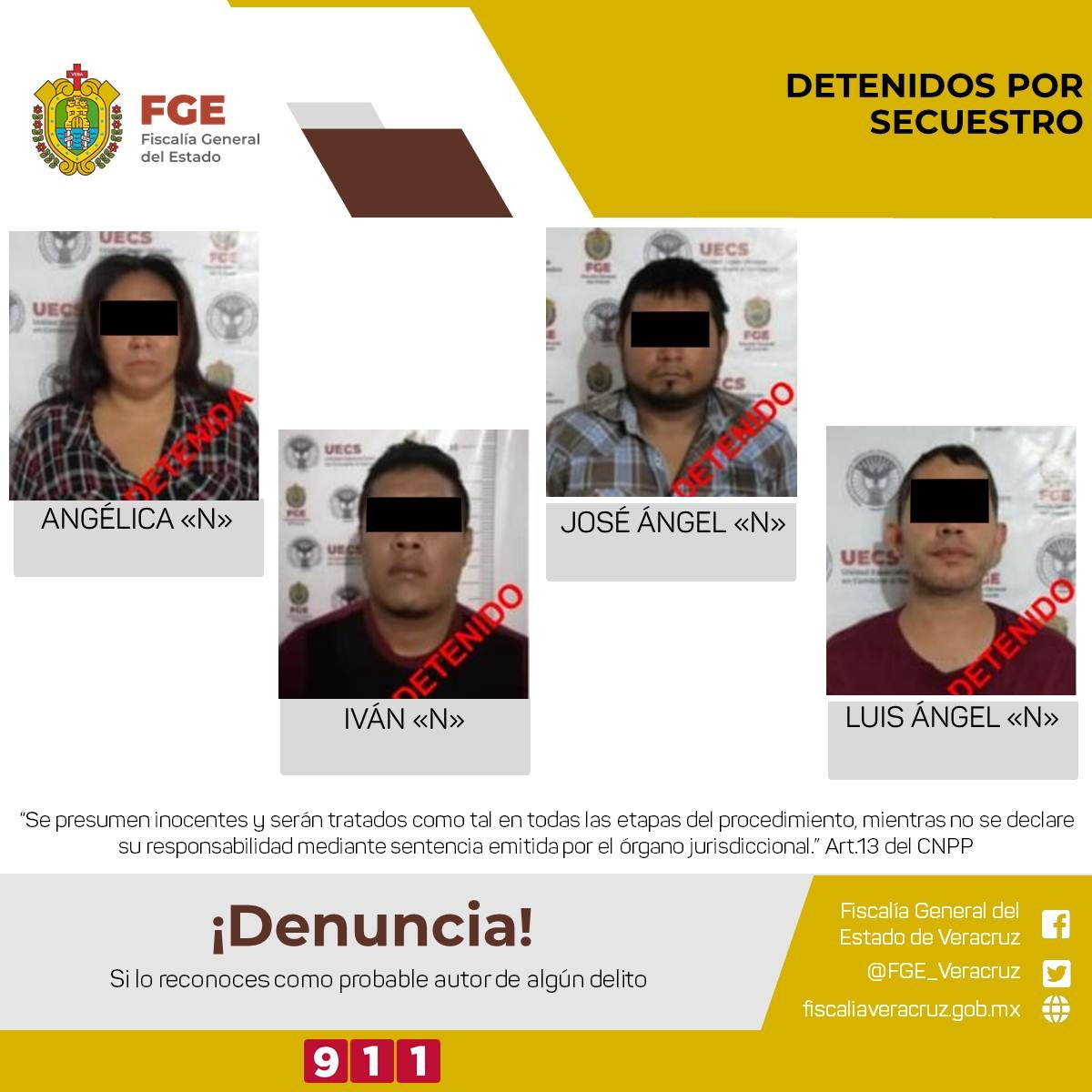 Detienen a banda de secuestradores en Huatusco
