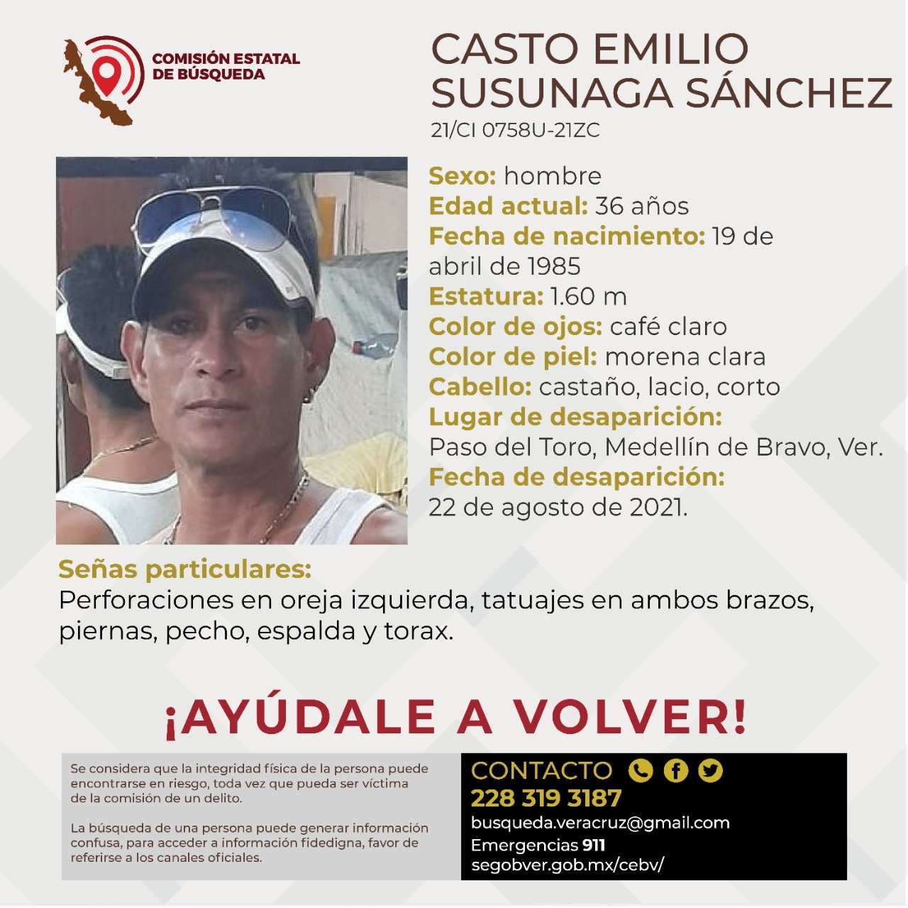 Reportan desaparición de una persona en Paso del Toro