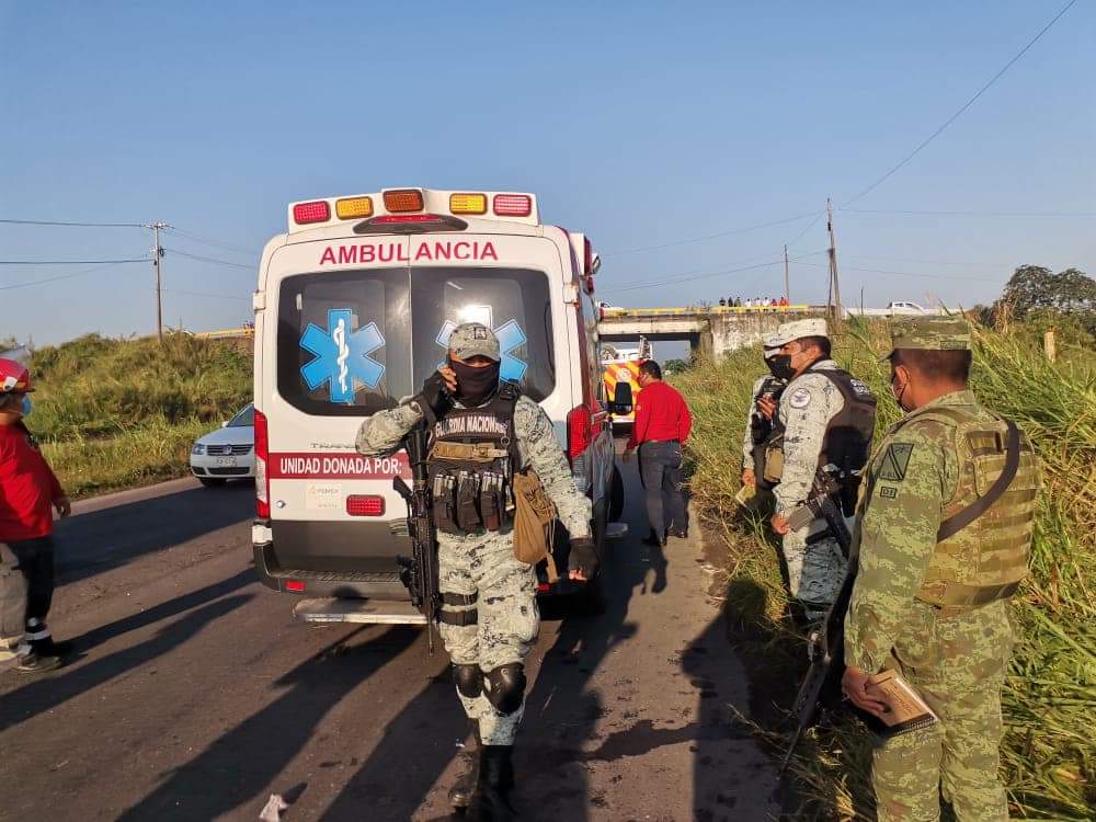 Accidente deja 11 lesionados, 8 son migrantes