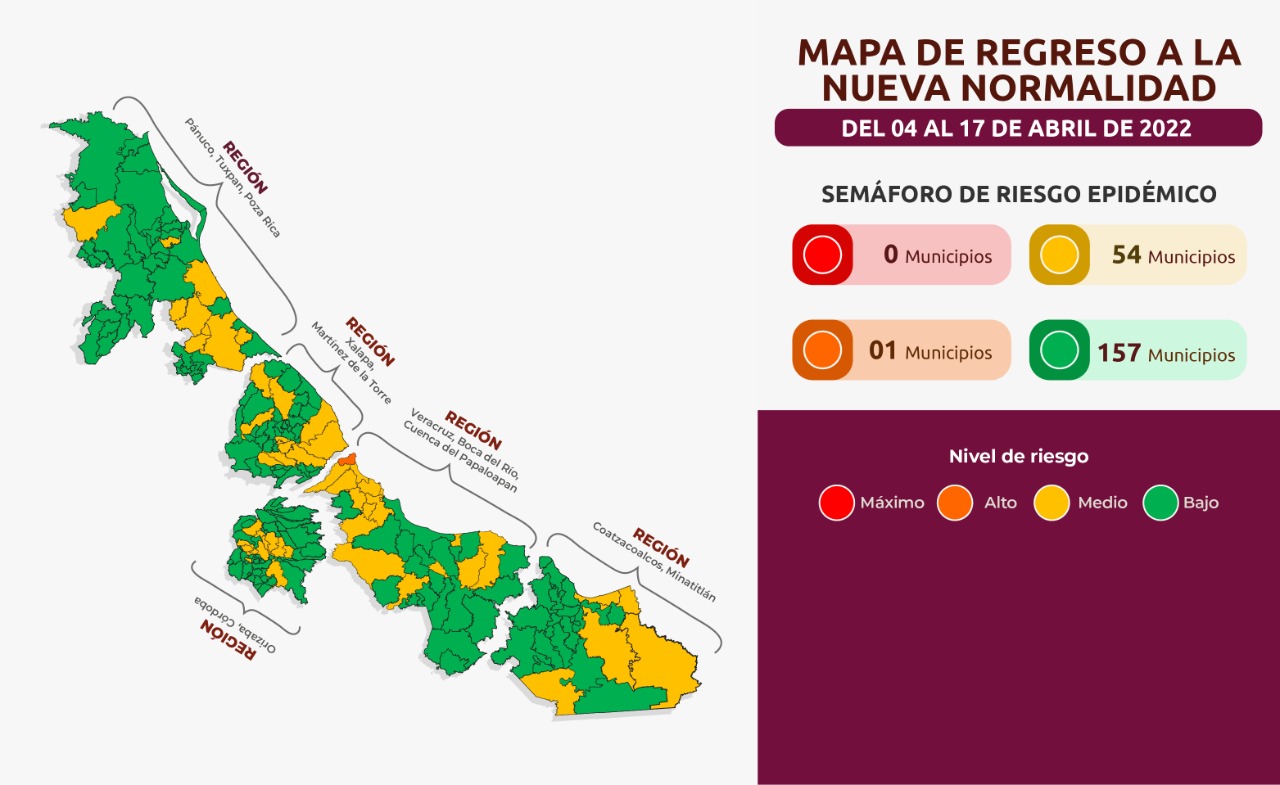 Semana Santa: Hay 211 municipios en verde y amarillo de bajo riesgo de Covid