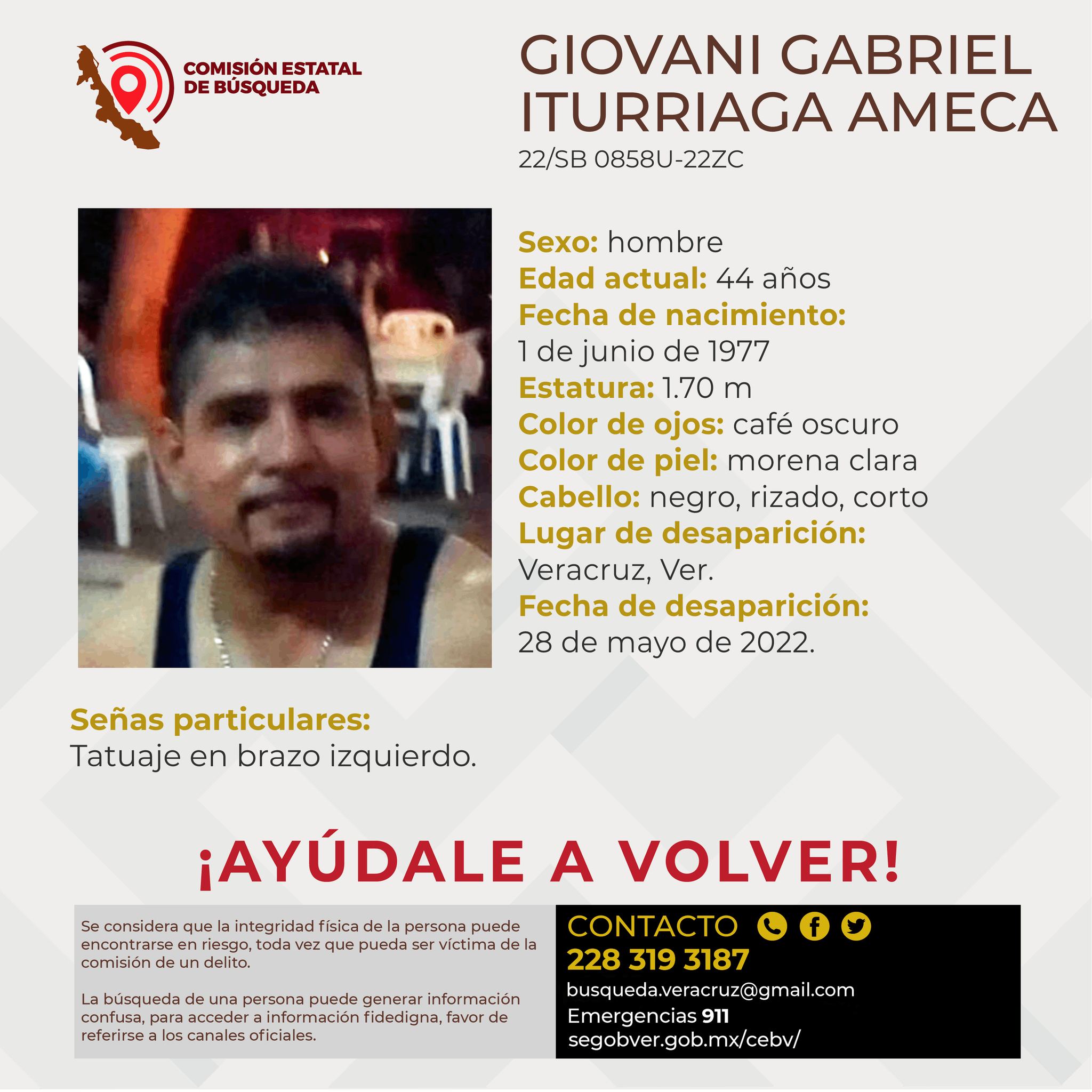 Reportan desaparición de un hombre en la ciudad de Veracruz