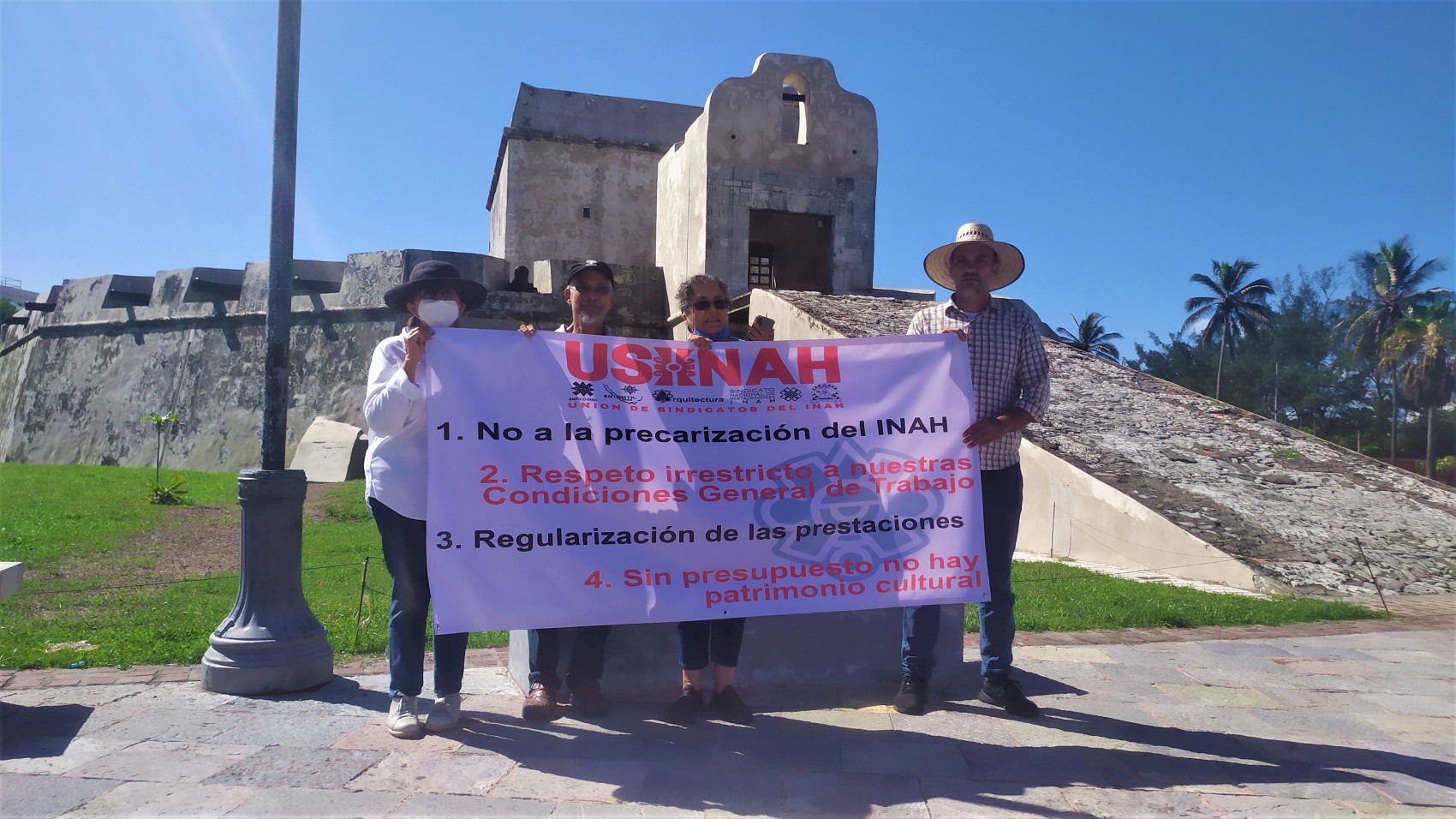 Protestan nuevamente investigadores del INAH por violaciones a condiciones de trabajo