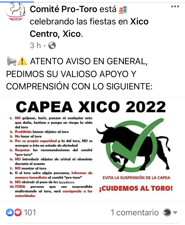 El que maltrate al toro en la xiqueñada será consignado a la autoridad: Comité Pro Toro