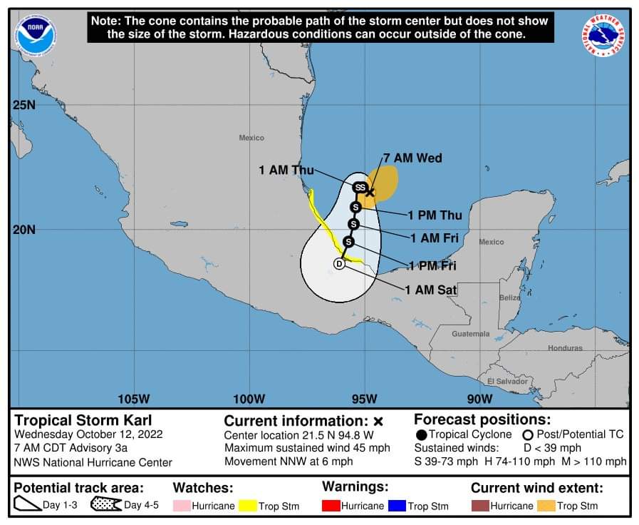 Municipios de la zona norte en alerta por Karl