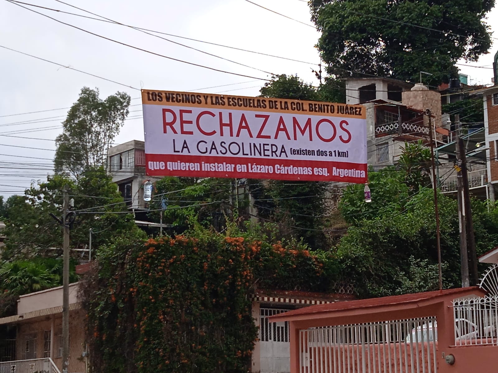 Vecinos se oponen a construcción de gasolinera en la colonia Benito Juárez