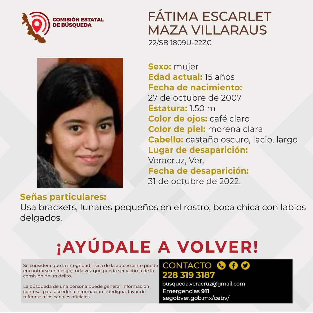 CEB reporta desaparición de tres adolescentes en Veracruz puerto