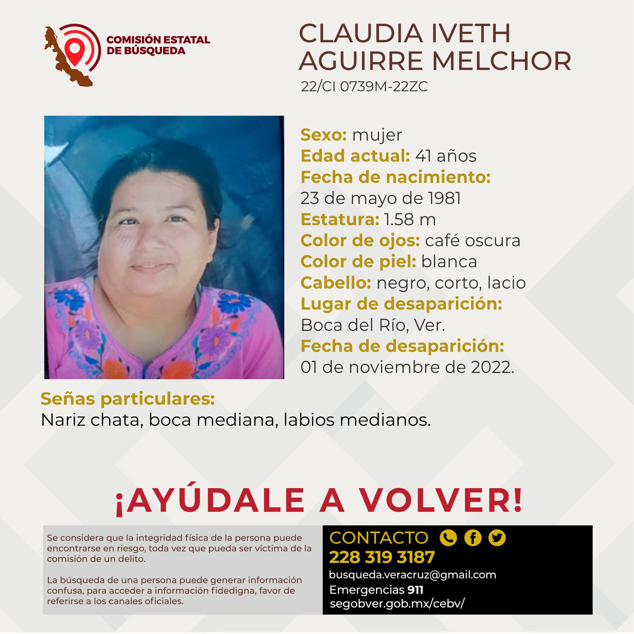 CEB reporta la desaparición de una mujer en Boca del Río