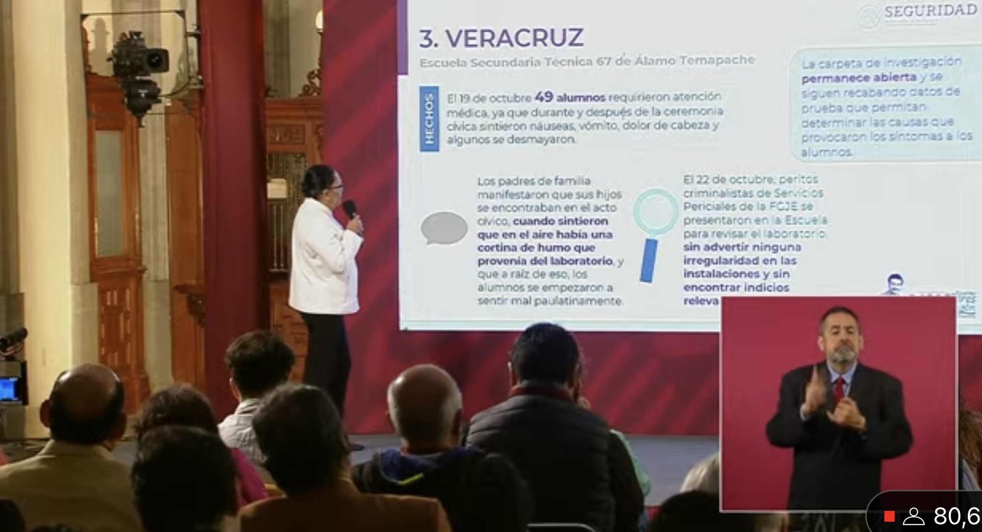 Sin indicios causa de intoxicación de estudiantes en Álamo
