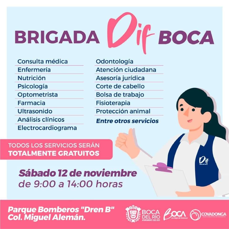 Anuncia el DIF municipal brigada de salud en el Dren B de Boca del Río