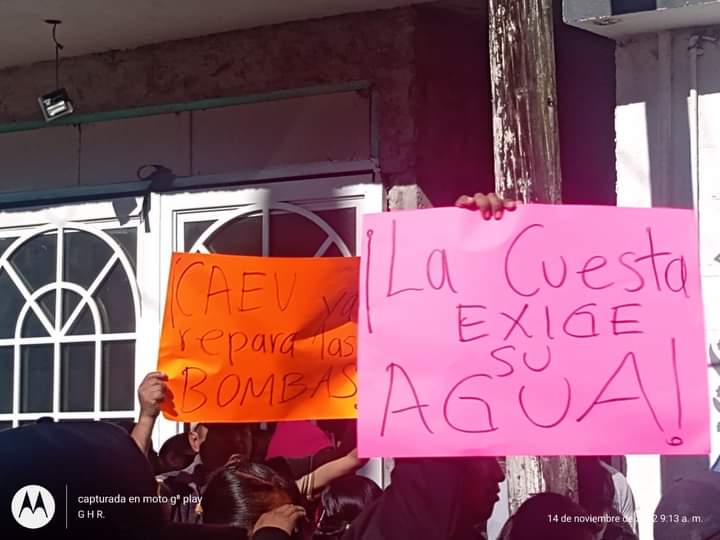 Protestan en la CAEV de Mendoza, tienen 20 días sin agua en La Cuesta