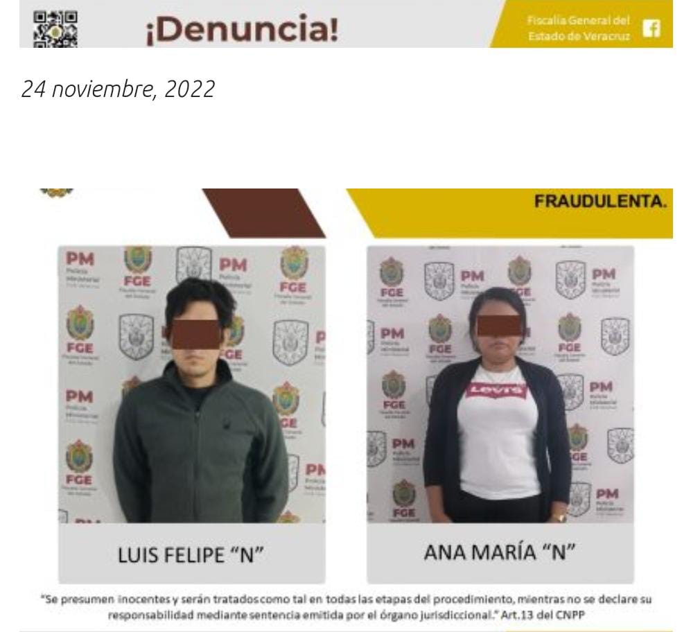 Vinculan a proceso a dos personas por fraude a financiera en Veracruz