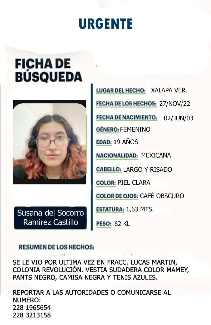 Reportan desaparición de joven estudiante de Diseño Gráfico en Xalapa