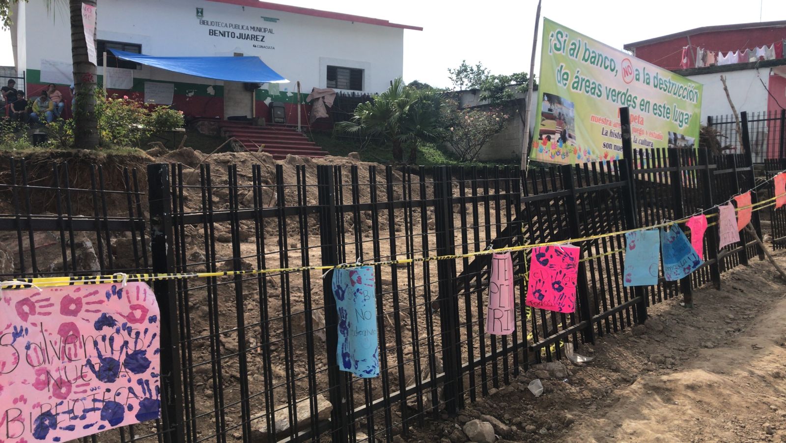 Segundo día de conflicto en Tlaltetela por construcción de Banco de Bienestar