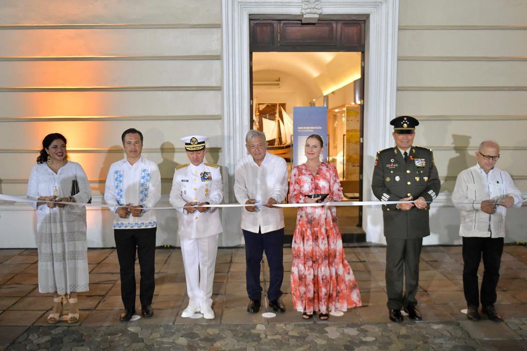 AMLO inaugura rehabilitación de la Fortaleza de San Juan de Ulúa