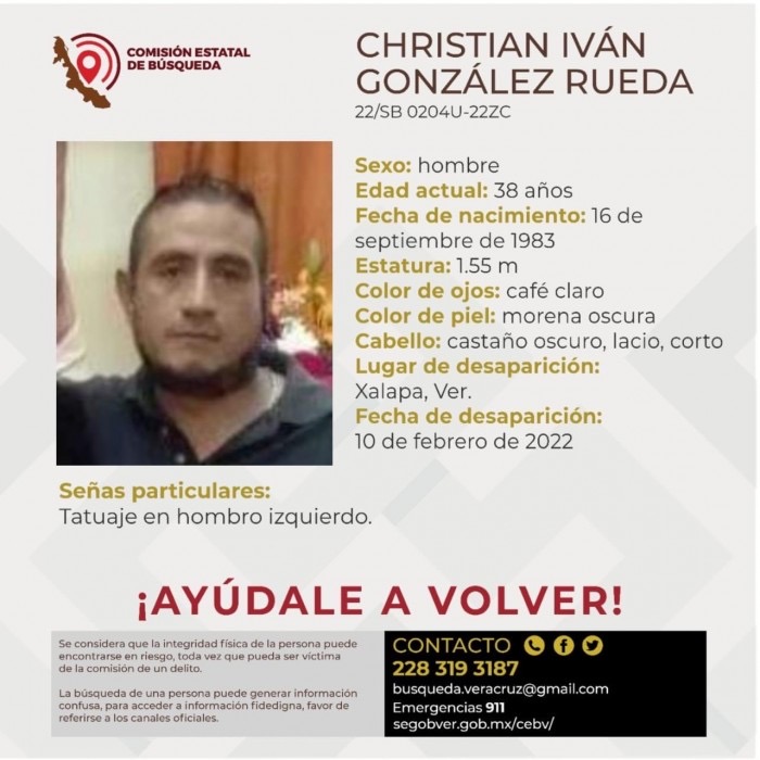 Familia de Christian Iván, desaparecido hace 10 meses, exige a FGE dar con su paradero