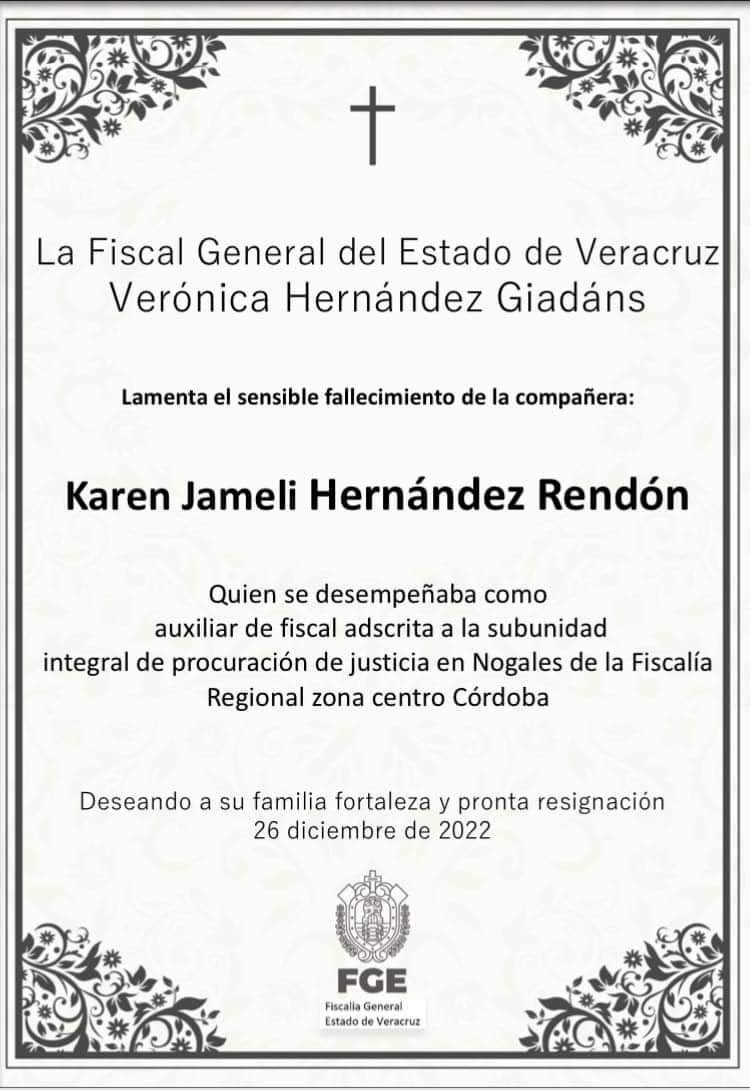 Muere mujer auxiliar de fiscalía de Nogales en accidente automovilístico