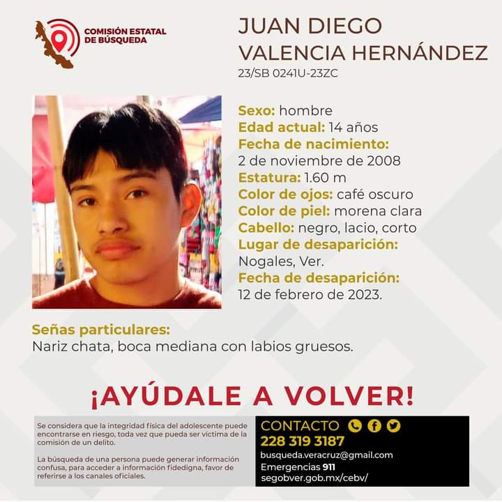 Reportan desaparición de dos hombres en Nogales y Córdoba