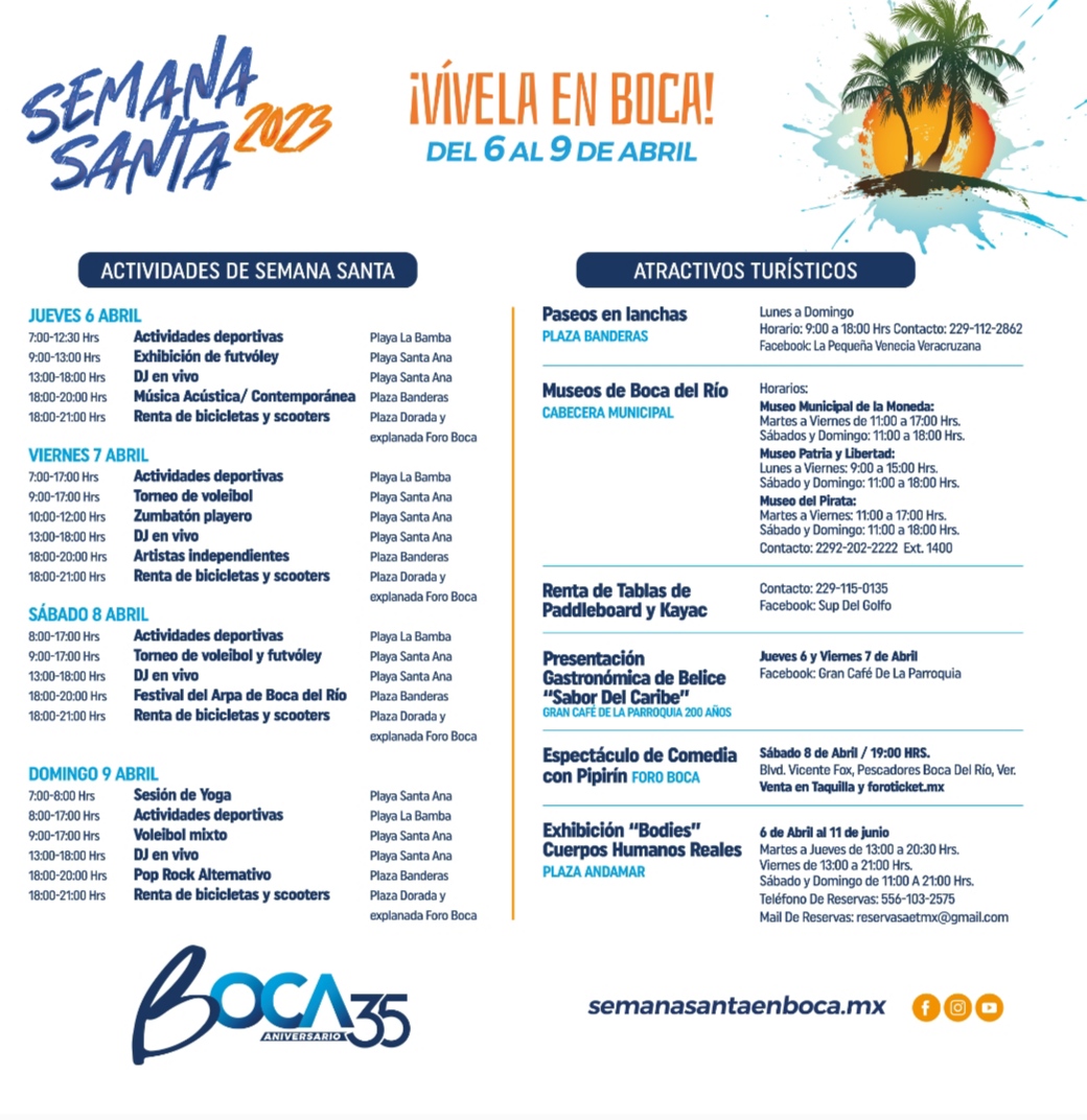 Todo listo en Boca del Río para recibir a los turistas en Semana Santa