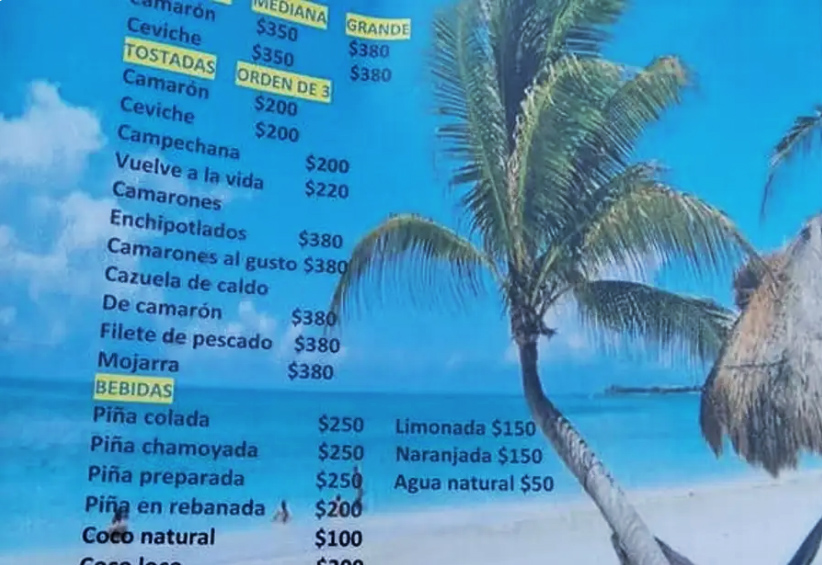 Palapero en playa Santa Ana vende coctel de camarón en 200 pesos; denuncian excesos
