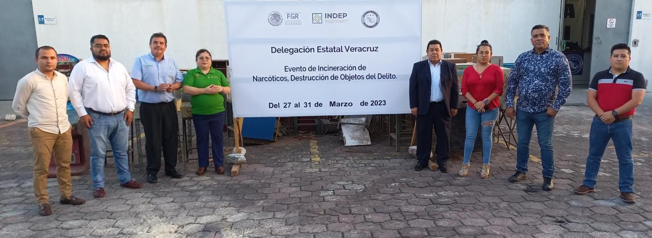 FGR e Indep destruyen máquinas tragamonedas decomisadas en Veracruz