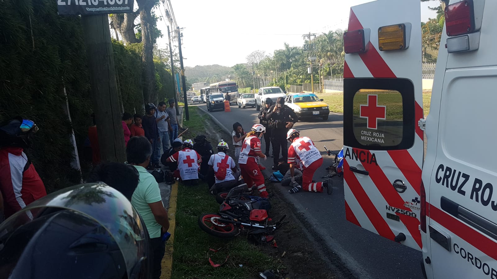 Cuatro lesionados al chocar dos motocicletas en Córdoba