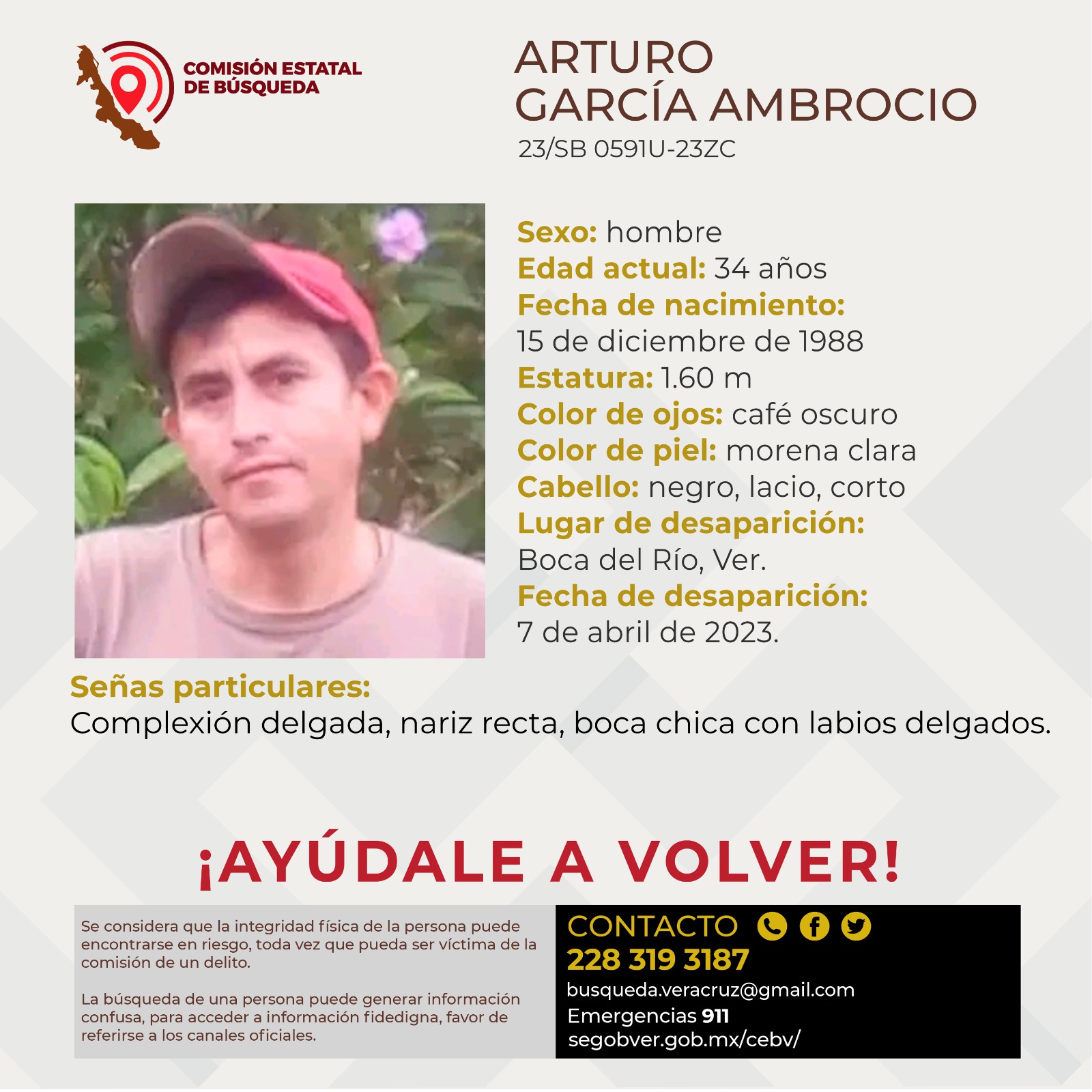 Reportan la desaparición de dos hombres en Boca del Río