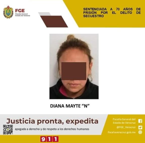 Mujer es sentenciada a 70 años de prisión por el presunto delito de secuestro