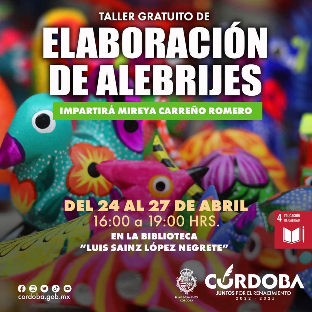 Ofrece Ayuntamiento taller gratuito de “Elaboración de Alebrijes”