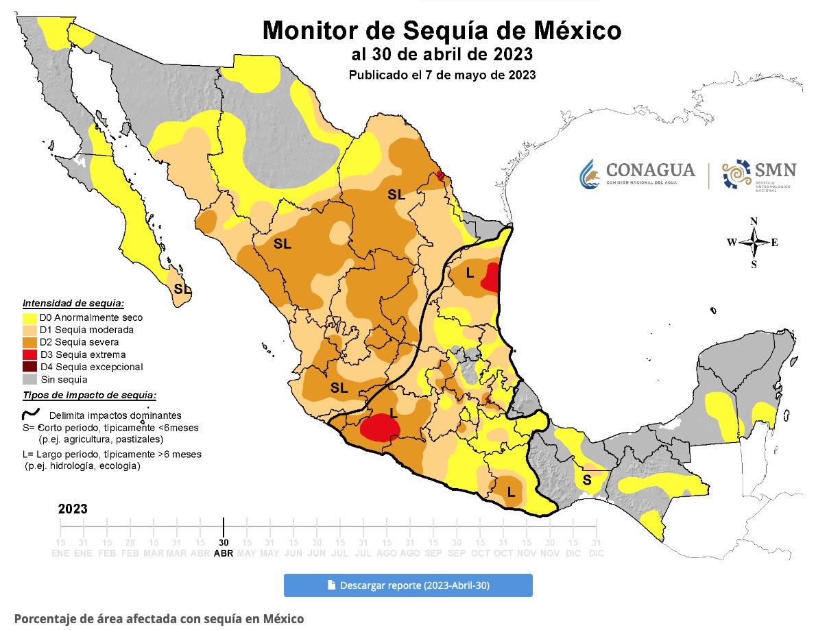 Conagua reporta 37 municipios con sequía moderada en Veracruz