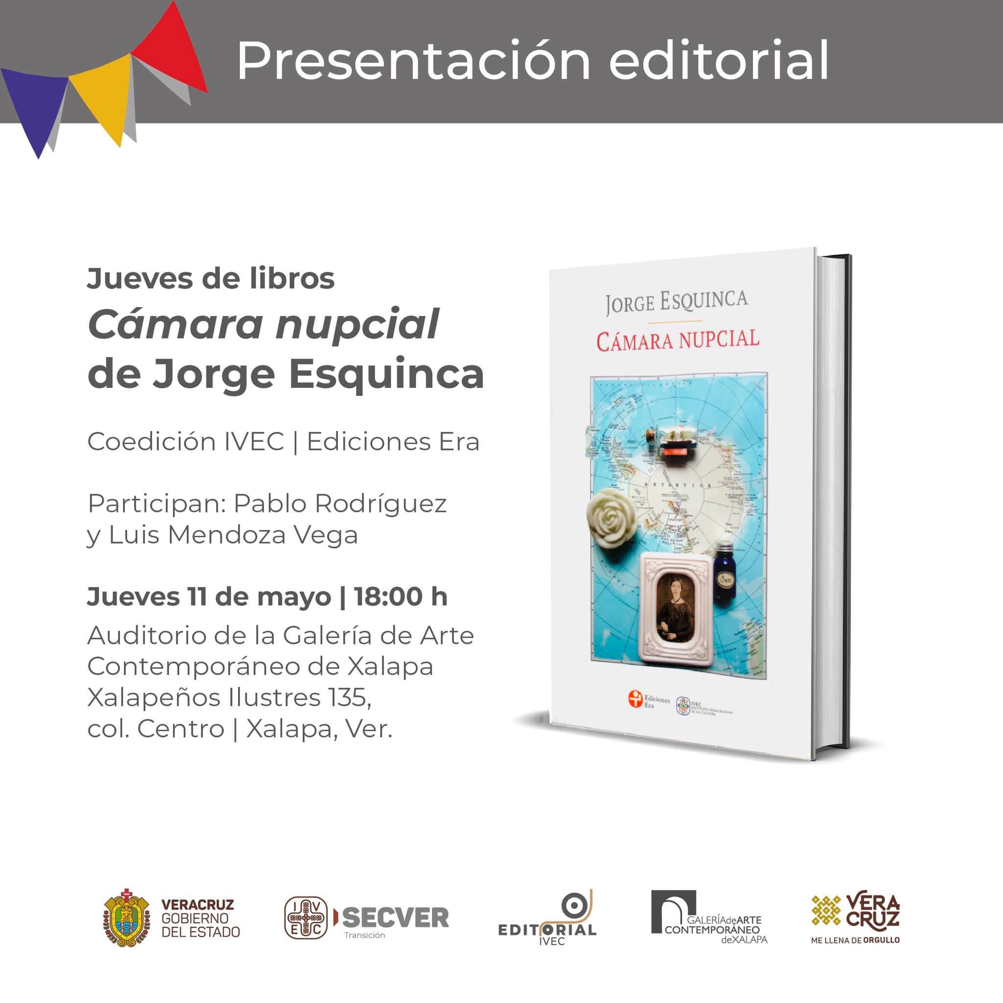 Presentación editorial de Cámara nupcial, libro de Jorge Esquinca, en la GACX