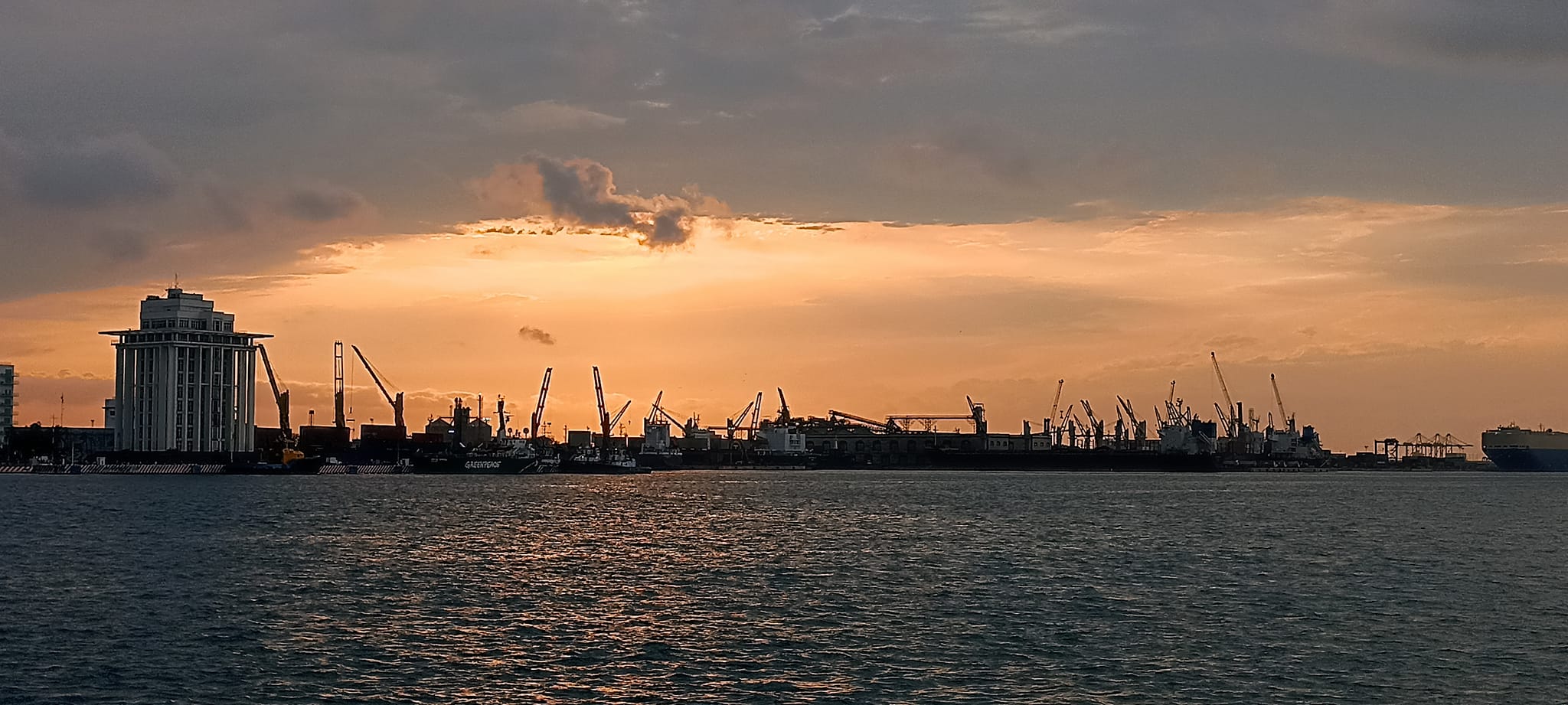 Atardecer en el puerto de Veracruz